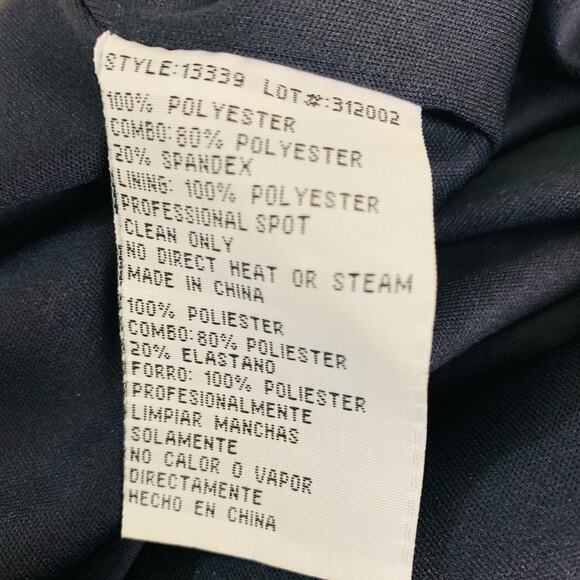 Patra Size 10 Illusion Jeweled Neck Draped Gown Dress Navy Blue Wedding Cocktail - Picture 14 of 14